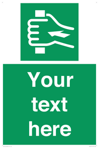 Custom Push Bar Sign